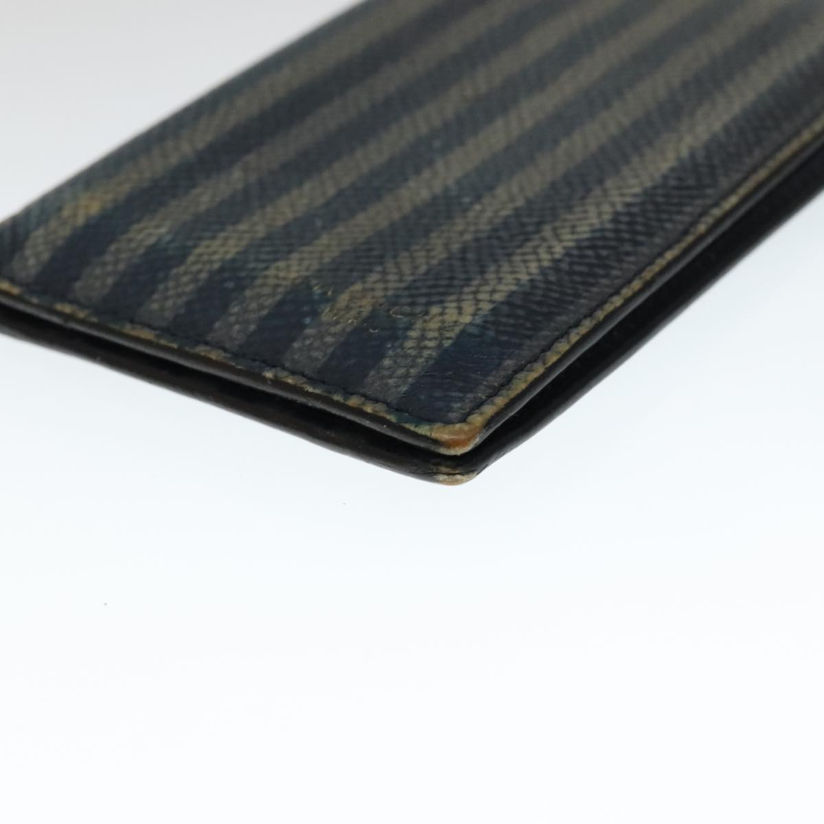 GIVENCHY Key Case Billfold Leather 4Set Navy Black Auth bs21638