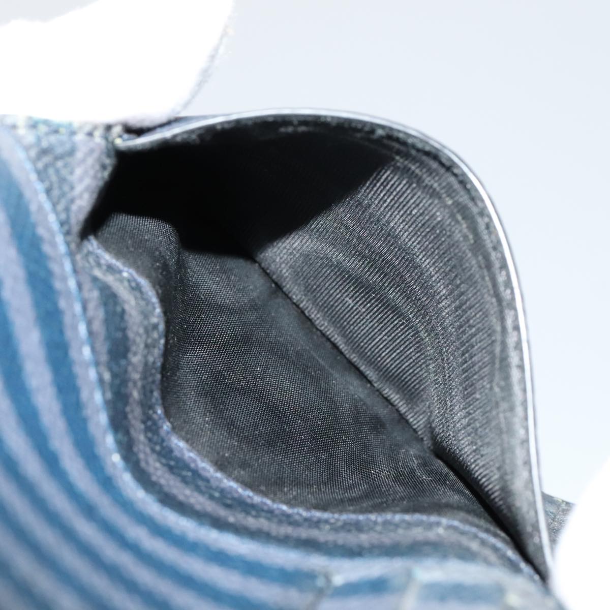 GIVENCHY Key Case Billfold Leather 4Set Navy Black Auth bs21638