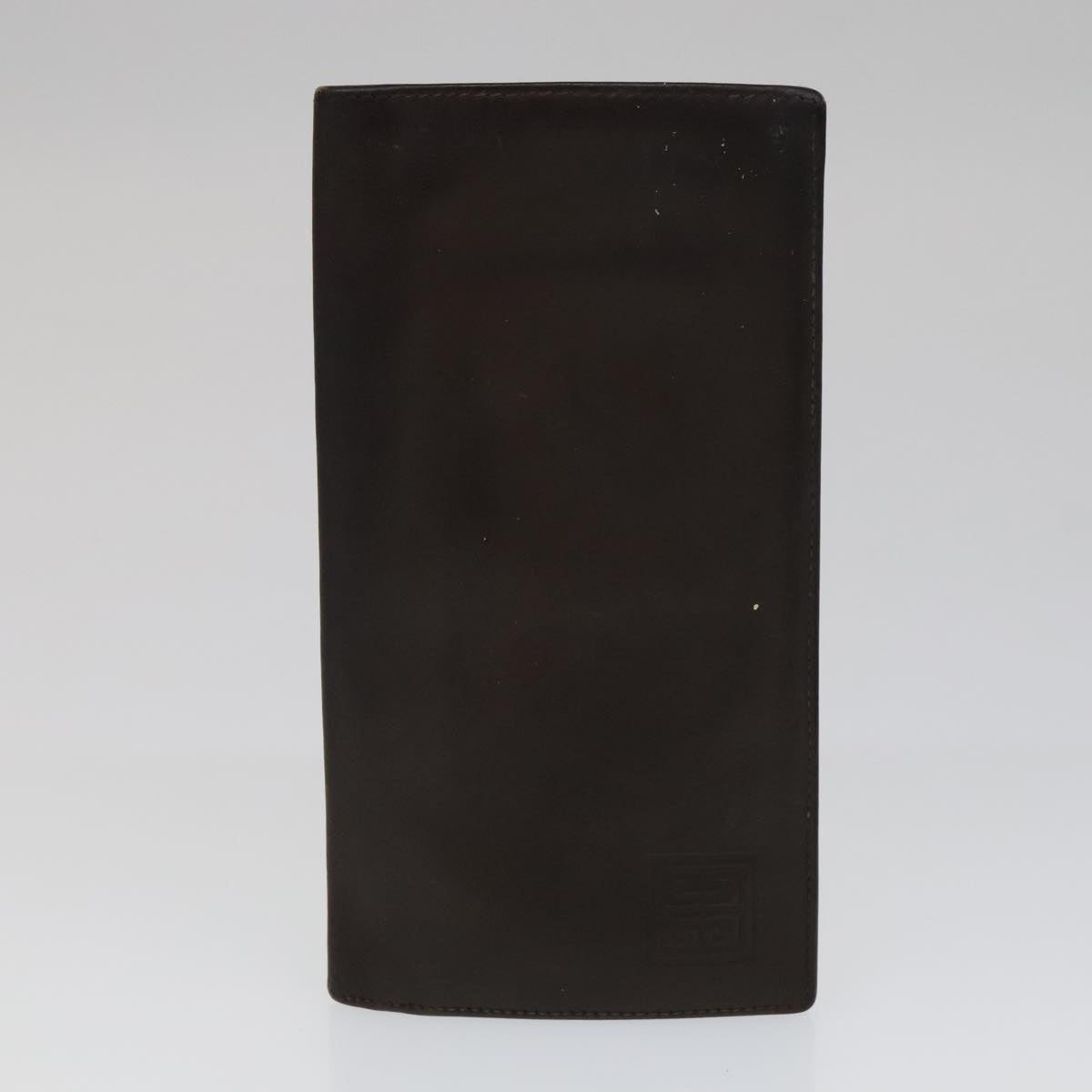 GIVENCHY Key Case Billfold Leather 4Set Navy Black Auth bs21638