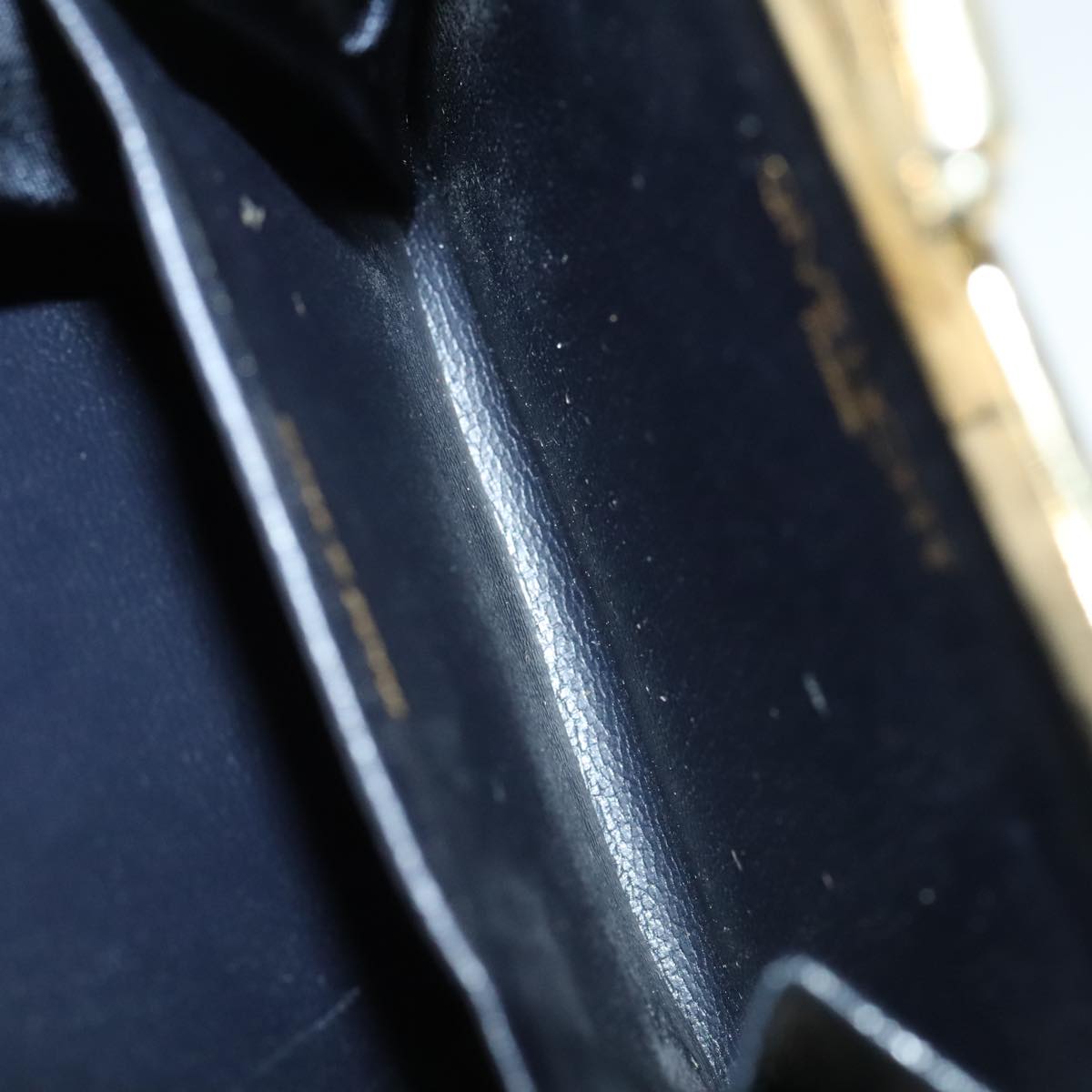 GIVENCHY Key Case Billfold Leather 4Set Navy Black Auth bs21638