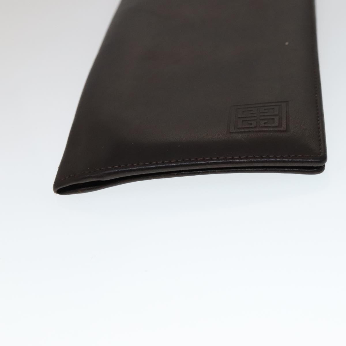 GIVENCHY Key Case Billfold Leather 4Set Navy Black Auth bs21638