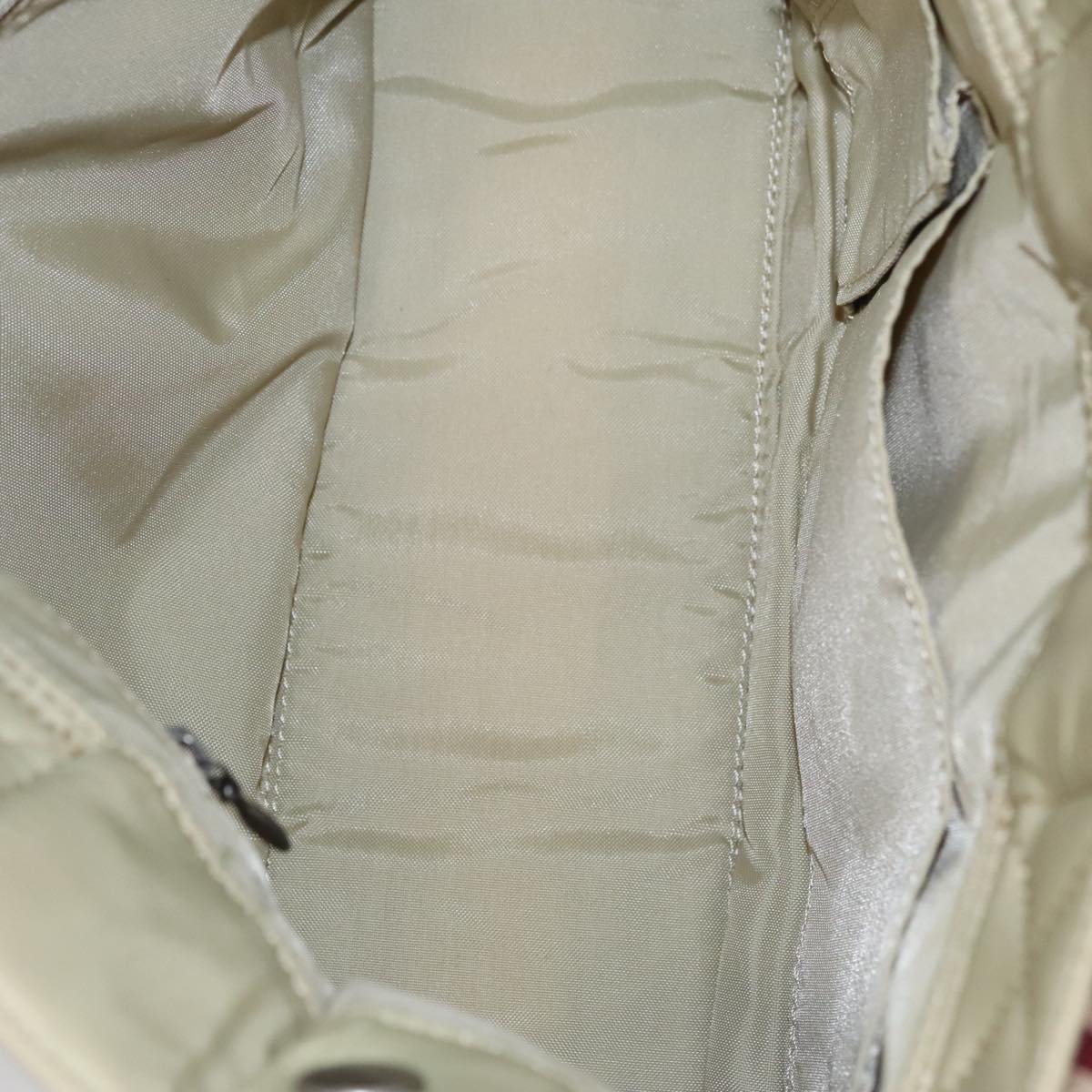 BURBERRY Blue Label Hand Bag Nylon Beige Auth bs21643