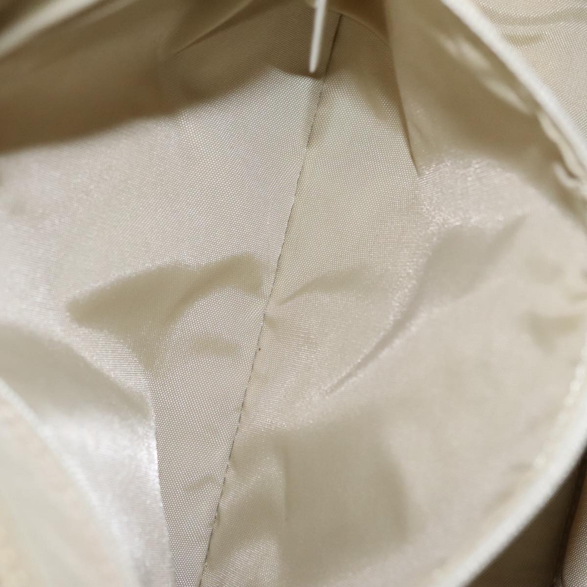 BURBERRY Blue Label Hand Bag Nylon Beige Auth bs21643