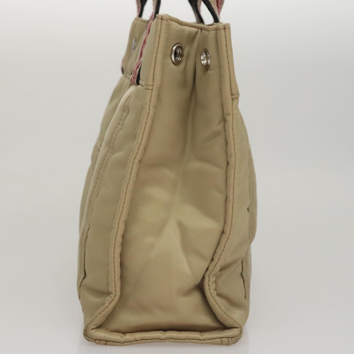 BURBERRY Blue Label Hand Bag Nylon Beige Auth bs21643