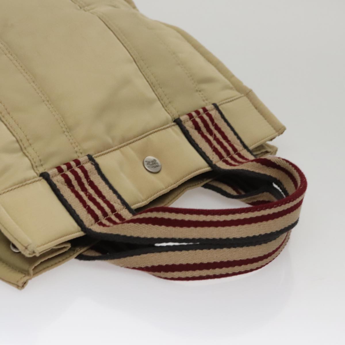 BURBERRY Blue Label Hand Bag Nylon Beige Auth bs21643