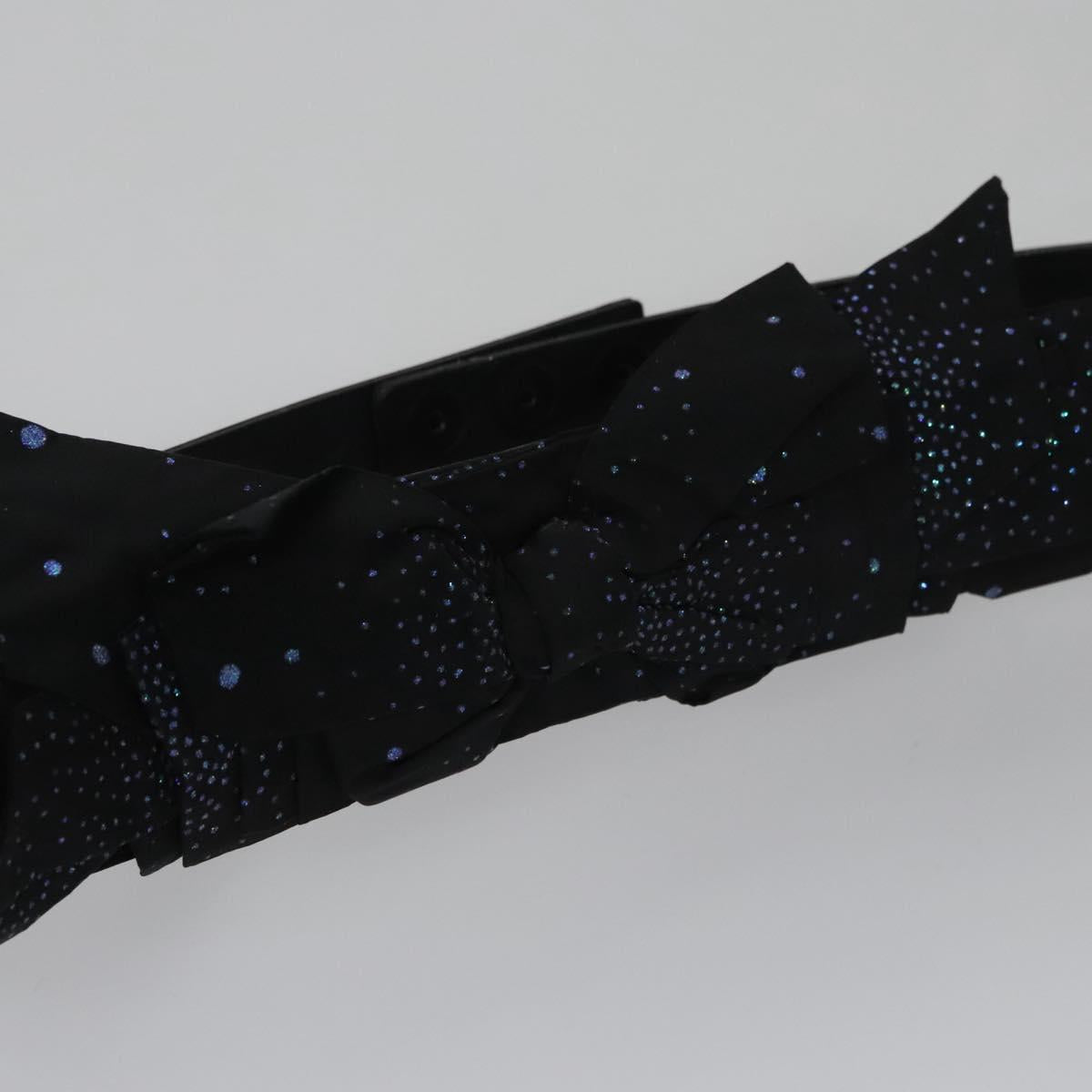 CHANEL Belt Leather 29.9"" Black CC Auth bs21650