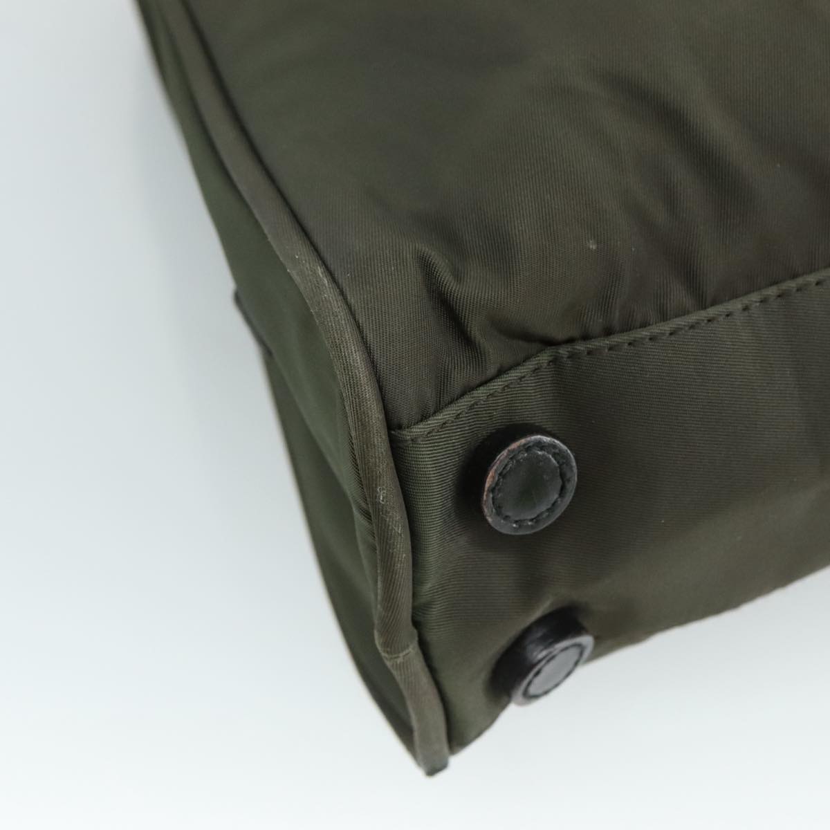 PRADA Tote Bag Nylon Khaki Auth bs21656