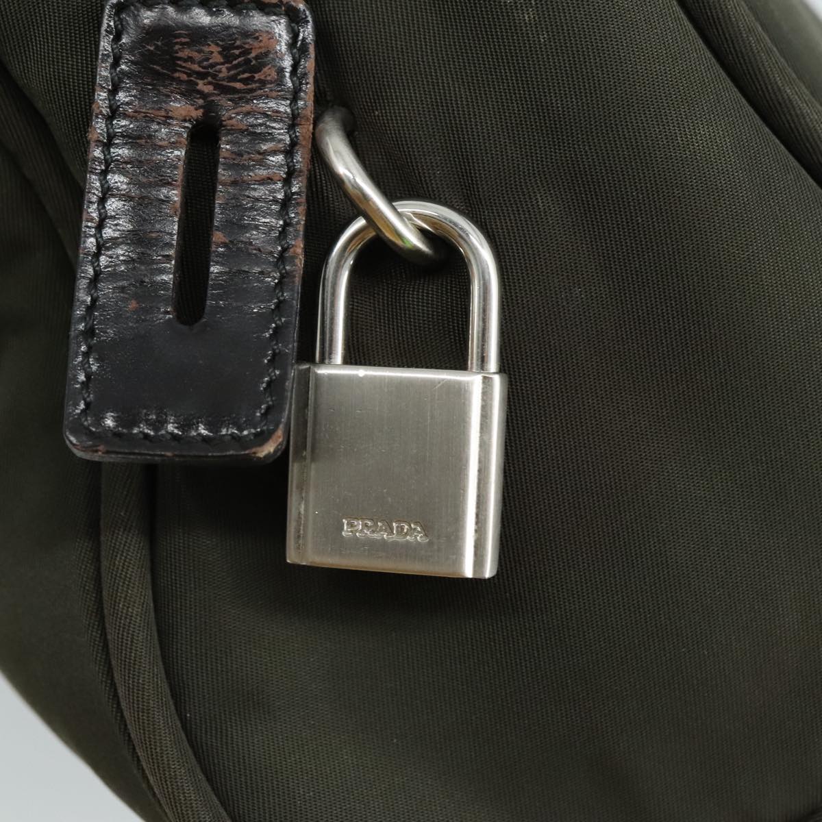 PRADA Tote Bag Nylon Khaki Auth bs21656