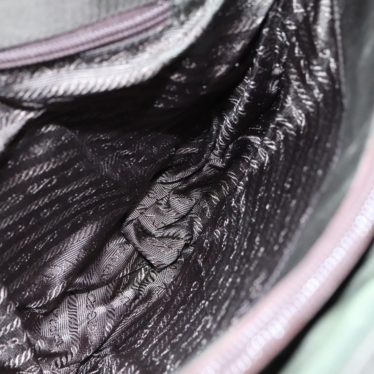 PRADA Tote Bag Nylon Khaki Auth bs21656