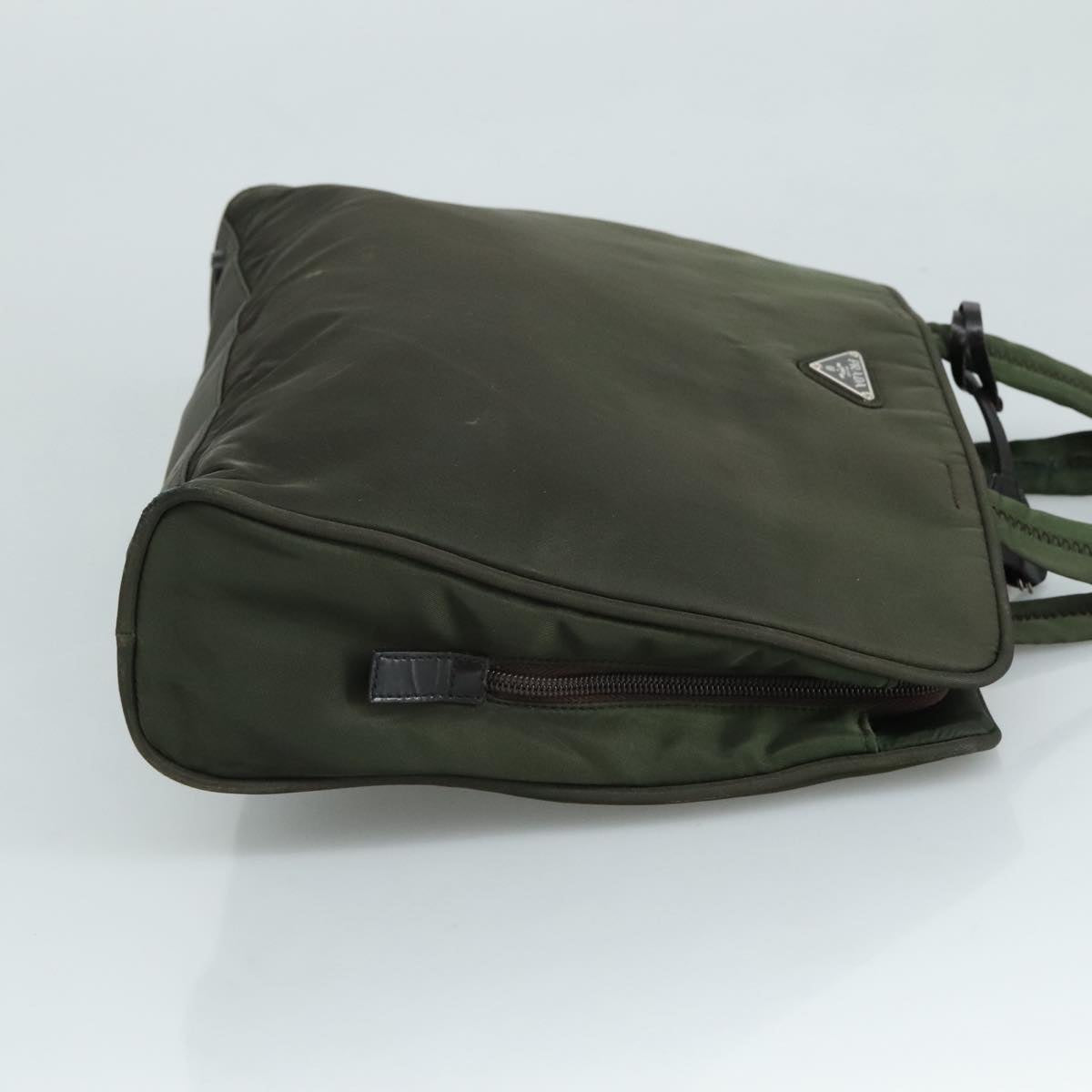 PRADA Tote Bag Nylon Khaki Auth bs21656