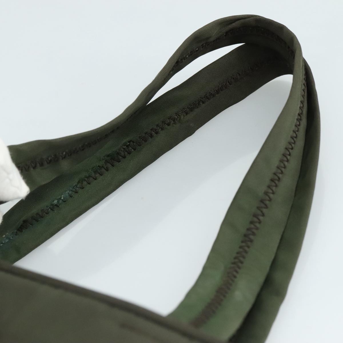 PRADA Tote Bag Nylon Khaki Auth bs21656