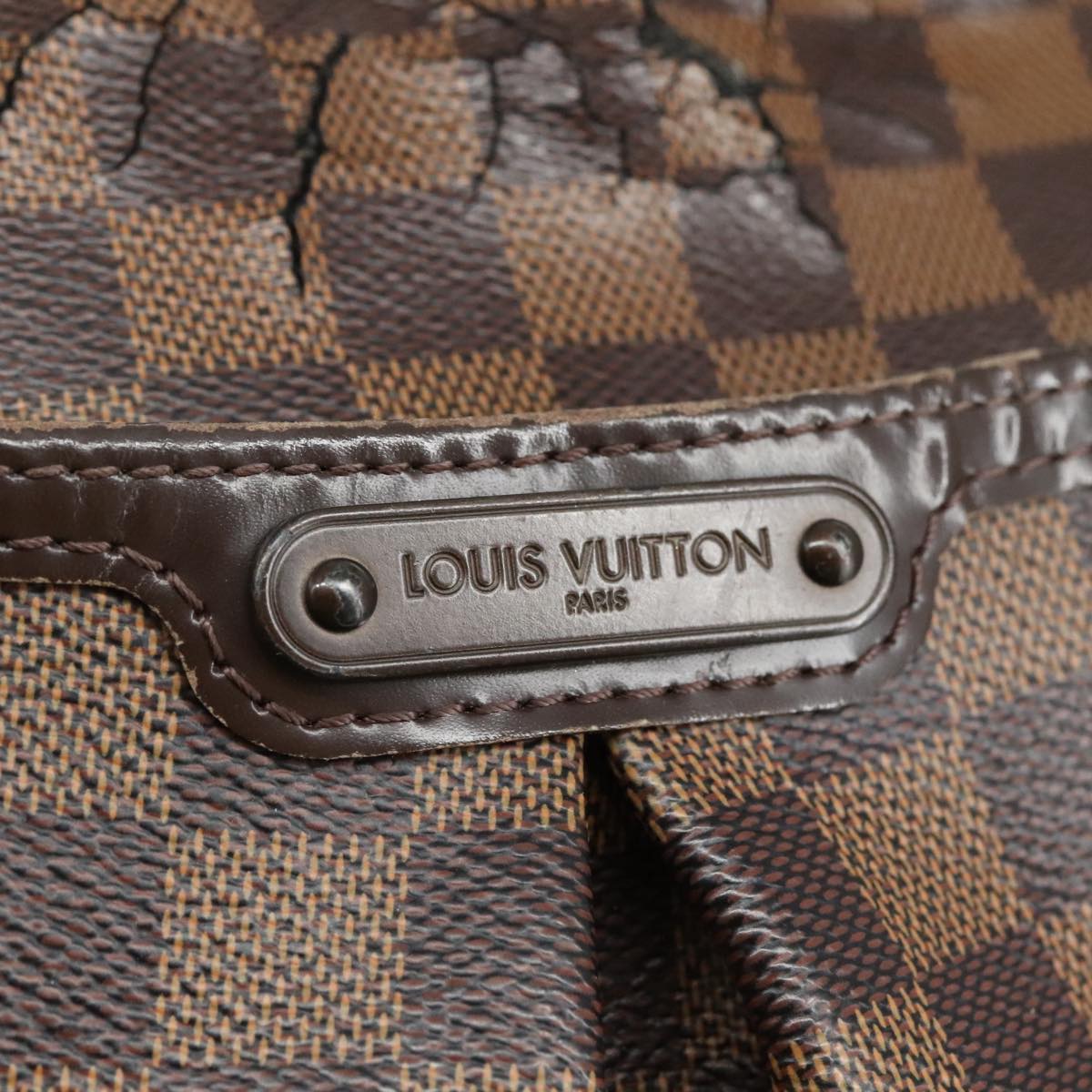 LOUIS VUITTON Damier Ebene Bloomsbury PM Shoulder Bag N42251 LV Auth bs21702