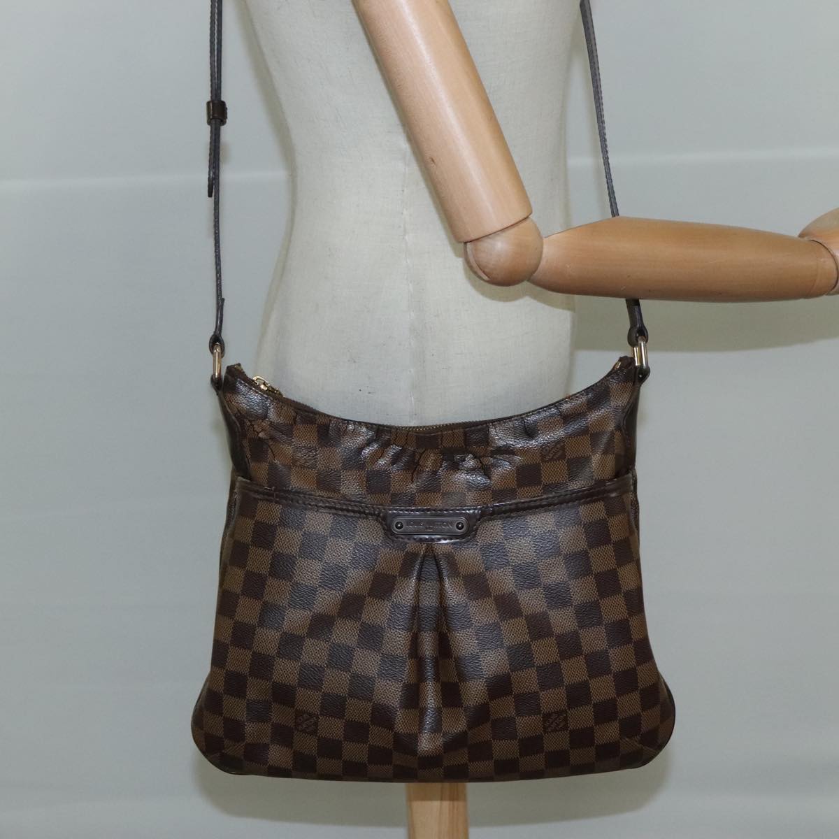 LOUIS VUITTON Damier Ebene Bloomsbury PM Shoulder Bag N42251 LV Auth bs21702