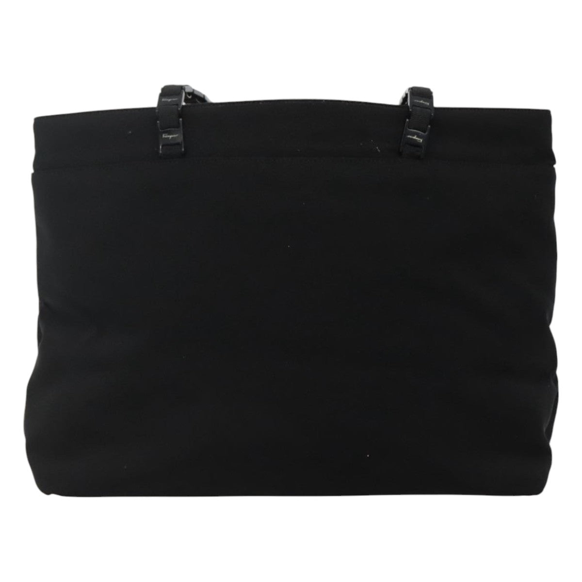 Salvatore Ferragamo Tote Bag Canvas Black Auth bs21725
