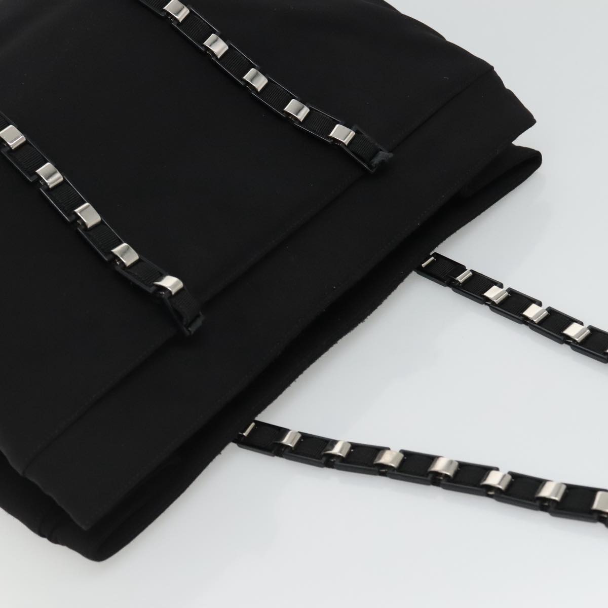 Salvatore Ferragamo Tote Bag Canvas Black Auth bs21725