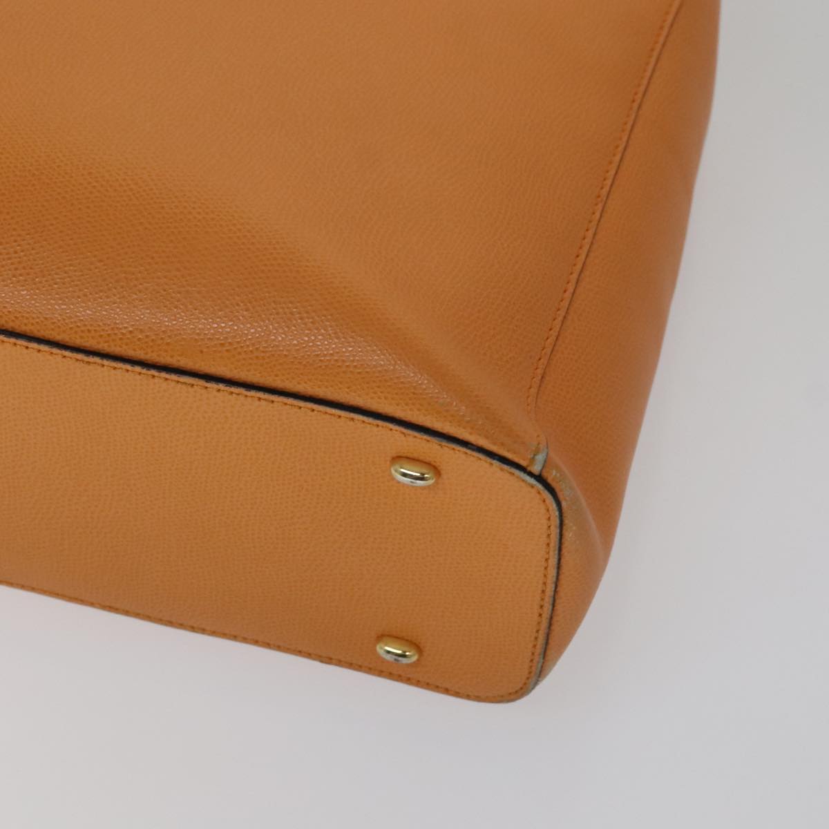 CELINE Tote Bag Leather Orange Auth bs21751