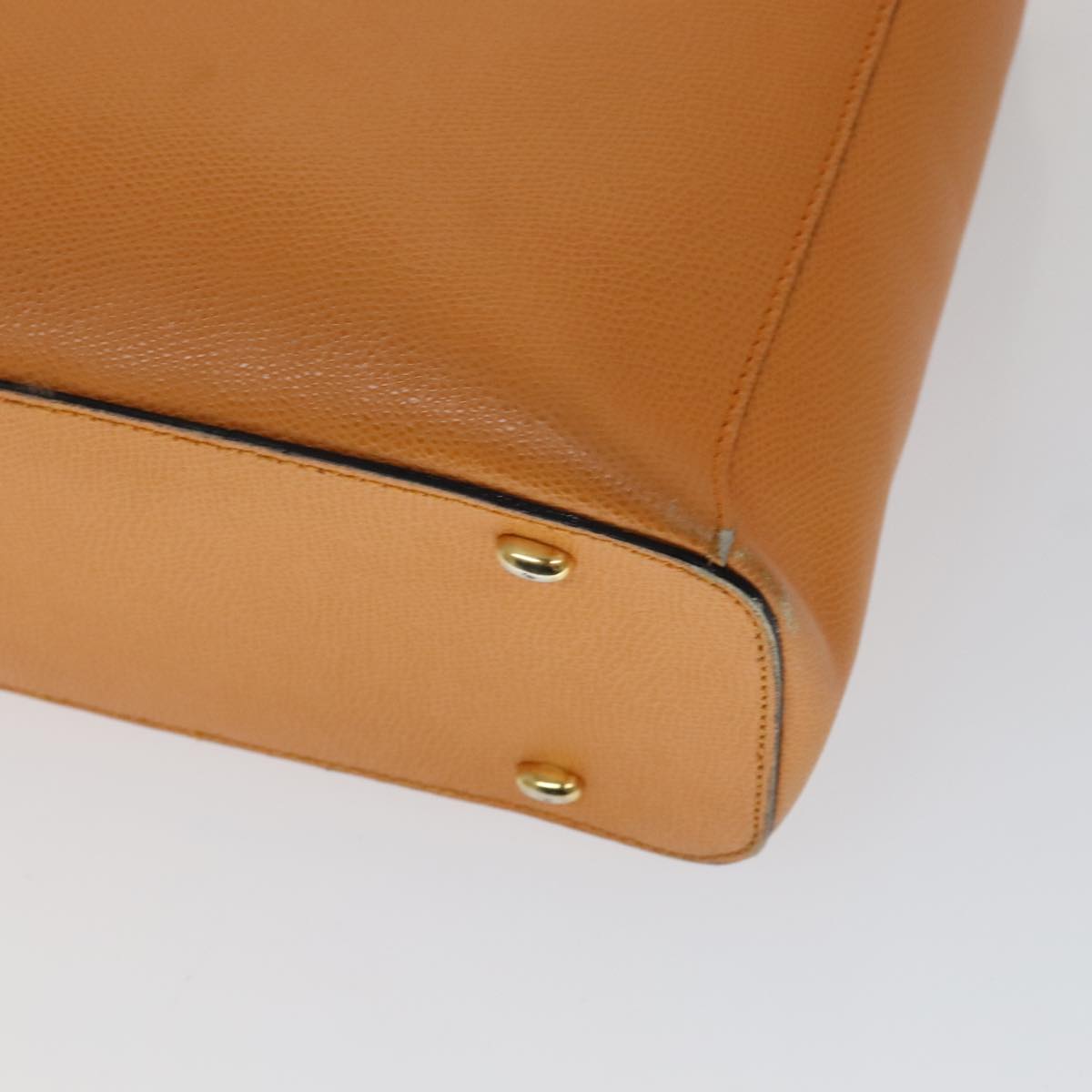 CELINE Tote Bag Leather Orange Auth bs21751