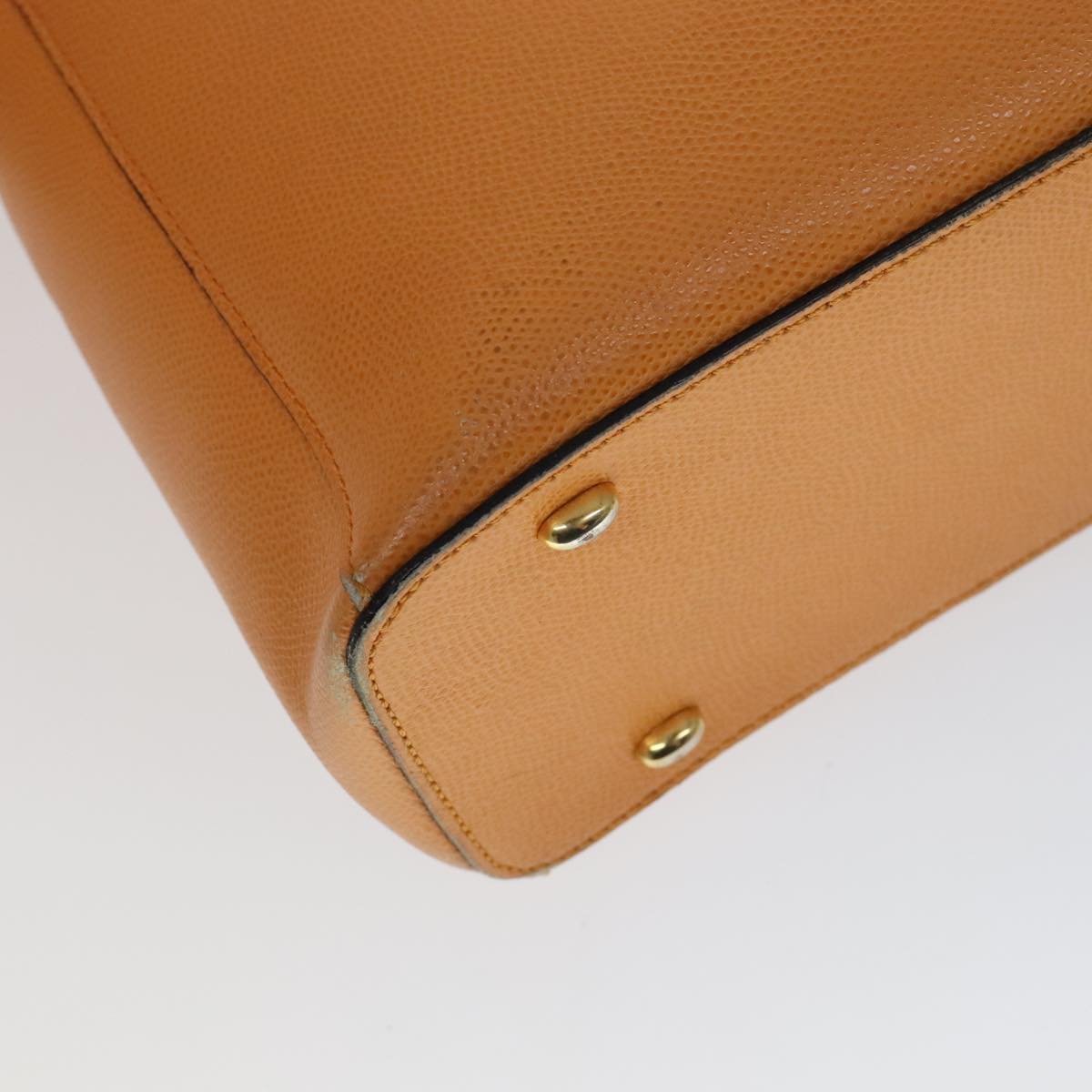 CELINE Tote Bag Leather Orange Auth bs21751