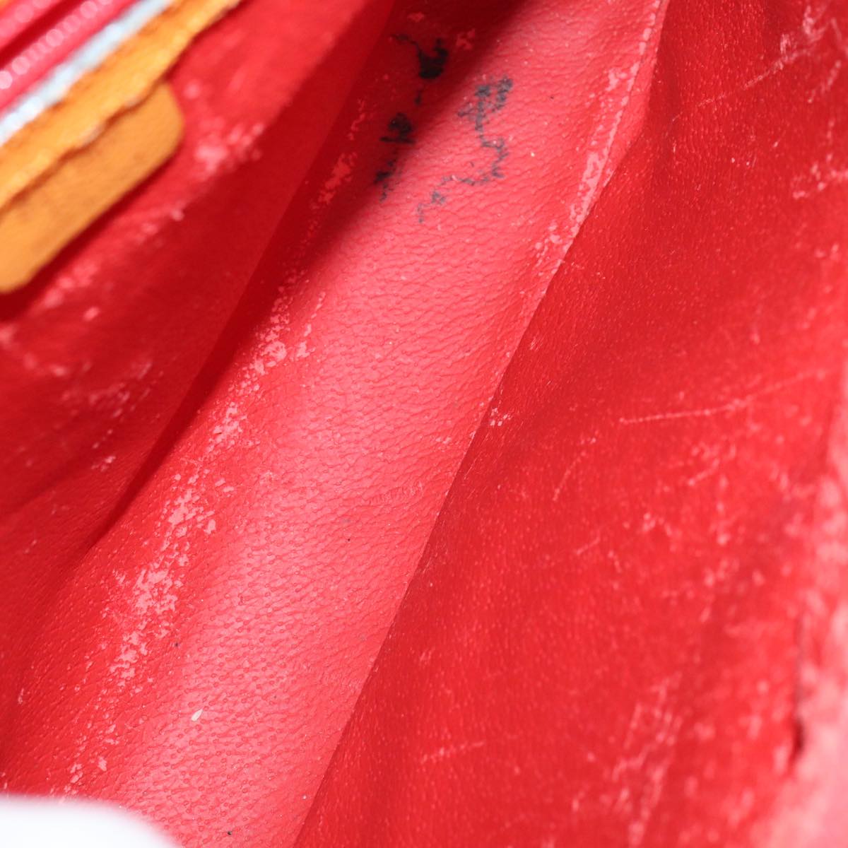 CELINE Tote Bag Leather Orange Auth bs21751