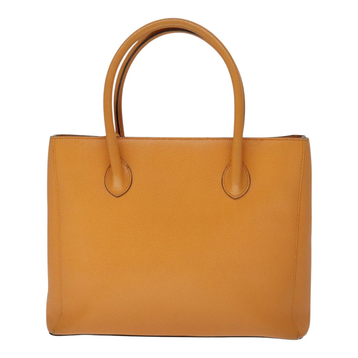 CELINE Tote Bag Leather Orange Auth bs21751
