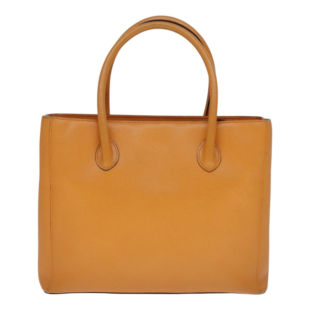 CELINE Tote Bag Leather Orange Auth bs21751