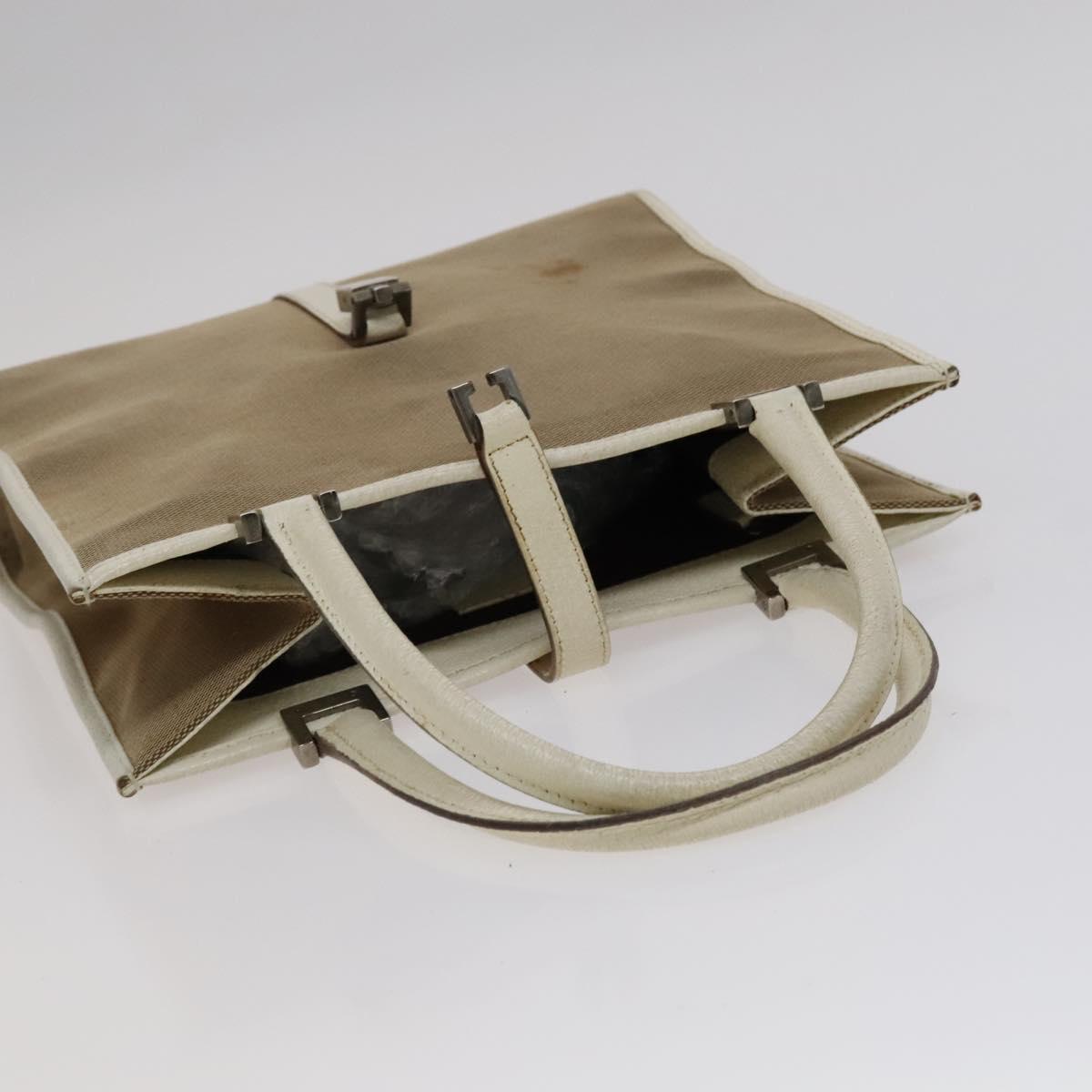 GUCCI GG Supreme Bag Canvas PVC 2 Set Beige Auth bs21866