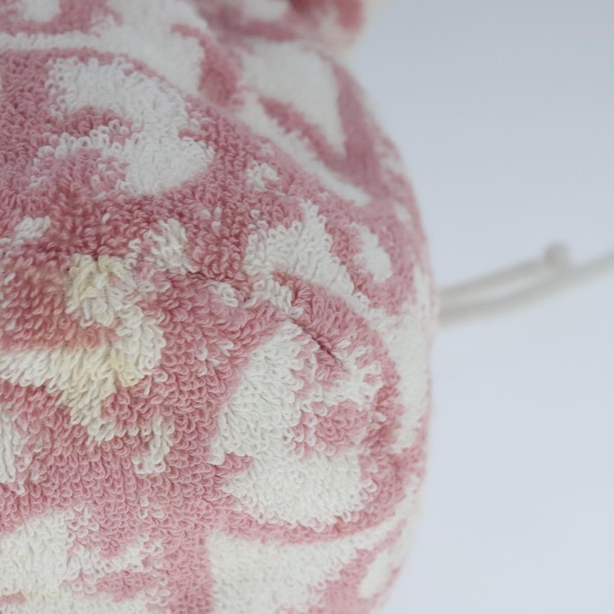 Christian Dior Purse Pouch Pile Pink White Auth bs21872