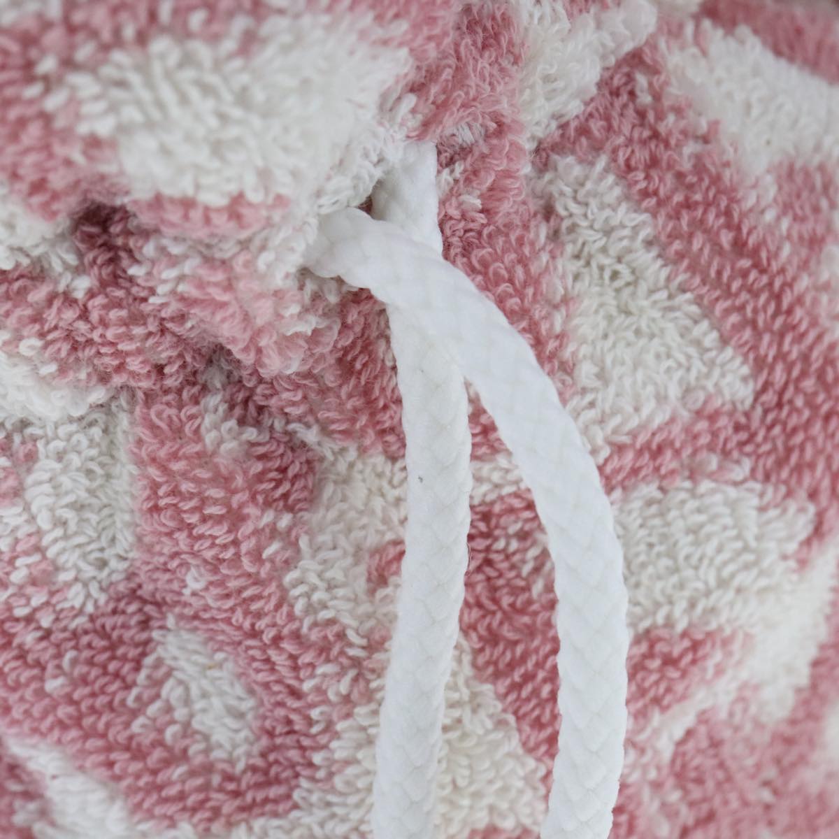 Christian Dior Purse Pouch Pile Pink White Auth bs21872