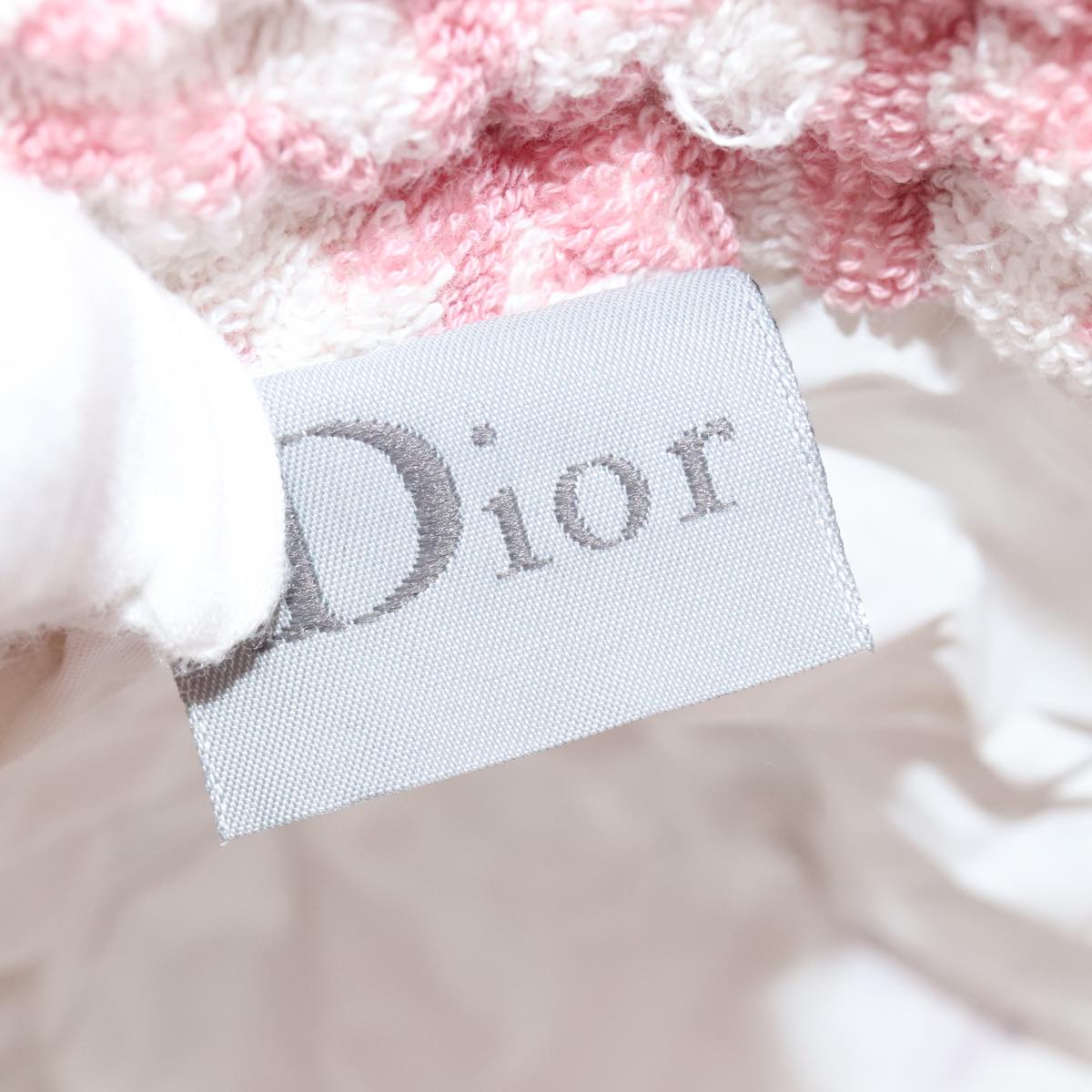 Christian Dior Purse Pouch Pile Pink White Auth bs21872