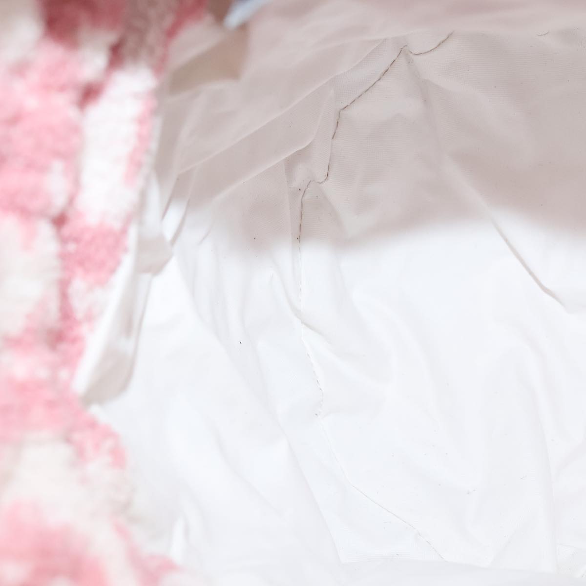 Christian Dior Purse Pouch Pile Pink White Auth bs21872