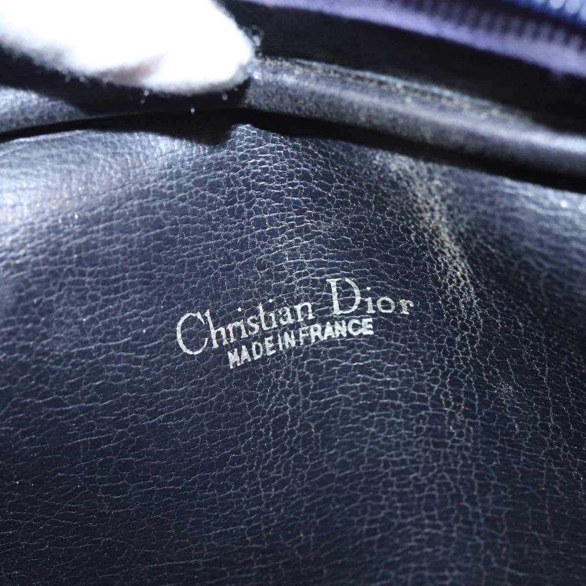 Christian Dior Shoulder Bag Leather Black Gold Auth bs21873