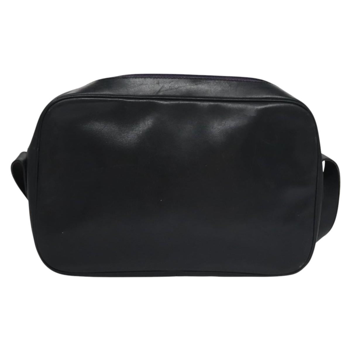 Christian Dior Shoulder Bag Leather Black Gold Auth bs21873