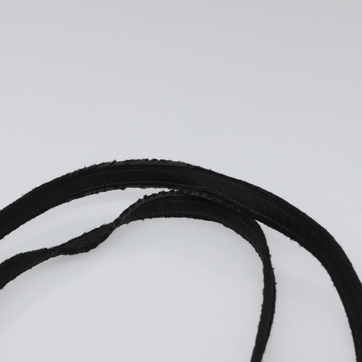 PRADA Tote Bag Nylon Black Silver Auth bs21891