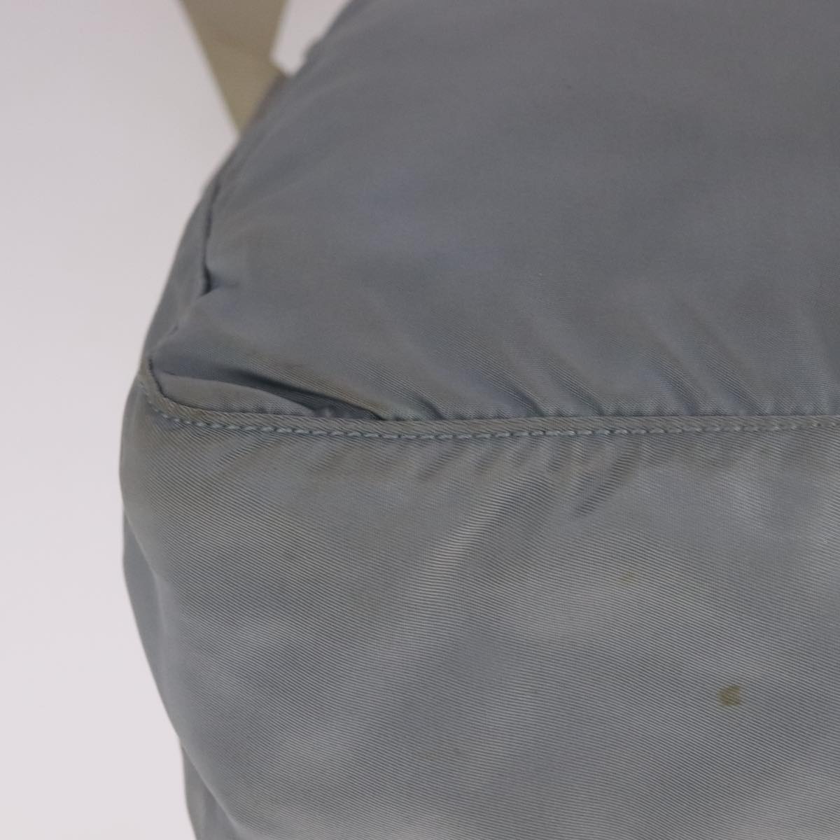 PRADA Shoulder Bag Nylon Light Blue Gray Silver Auth bs21902