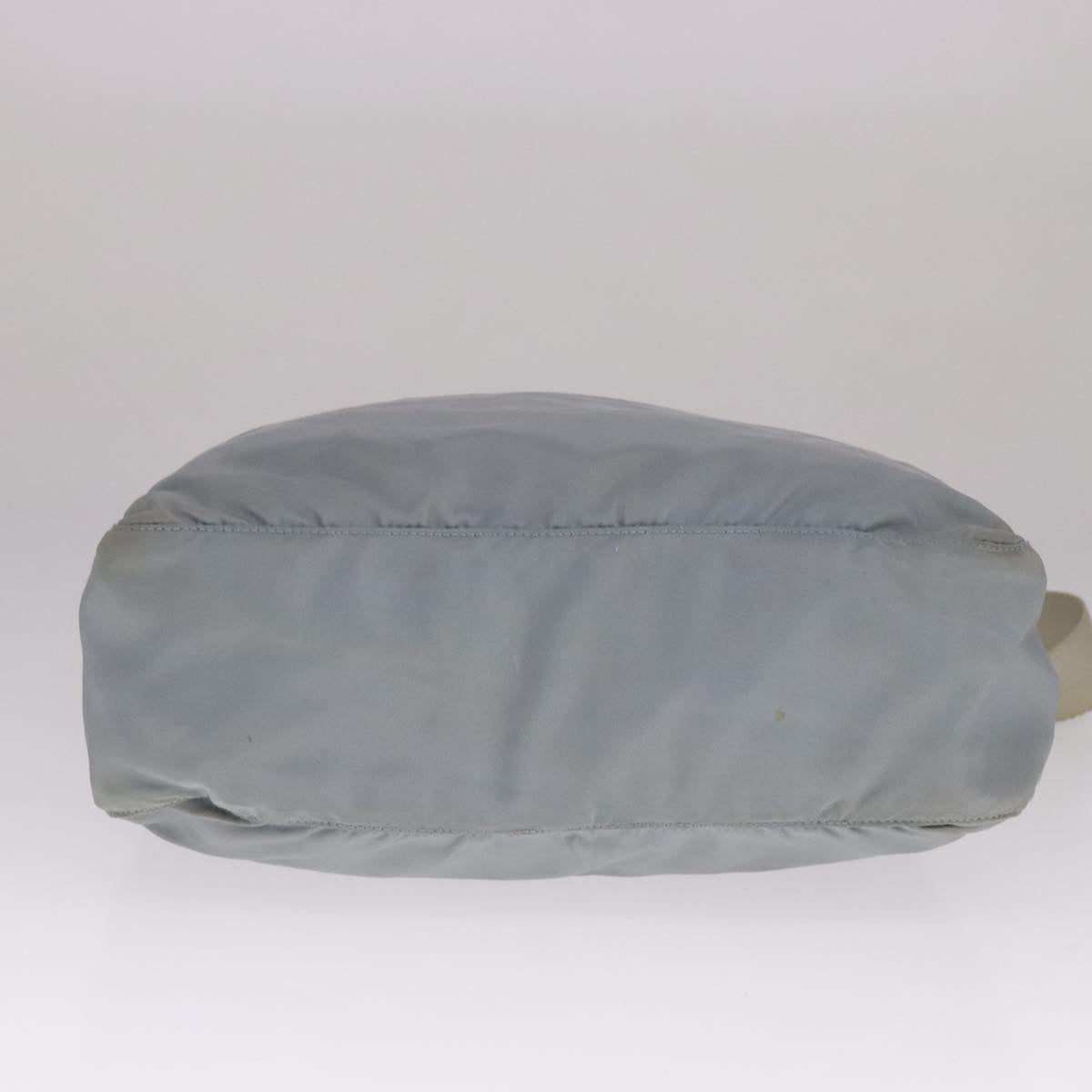 PRADA Shoulder Bag Nylon Light Blue Gray Silver Auth bs21902