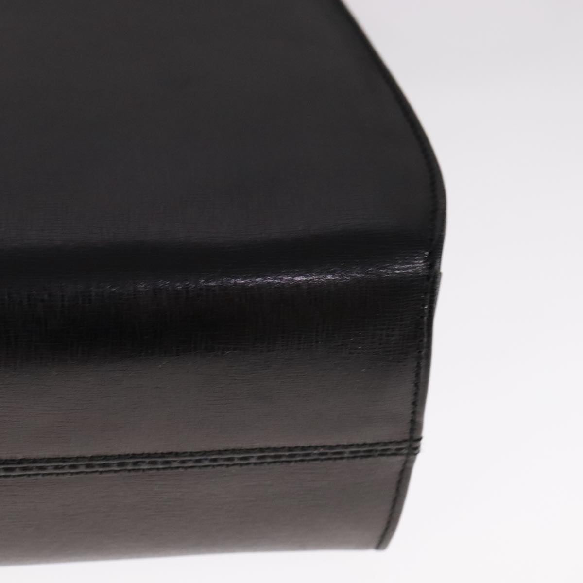 Salvatore Ferragamo Shoulder Bag Leather Black Gold Auth bs21904