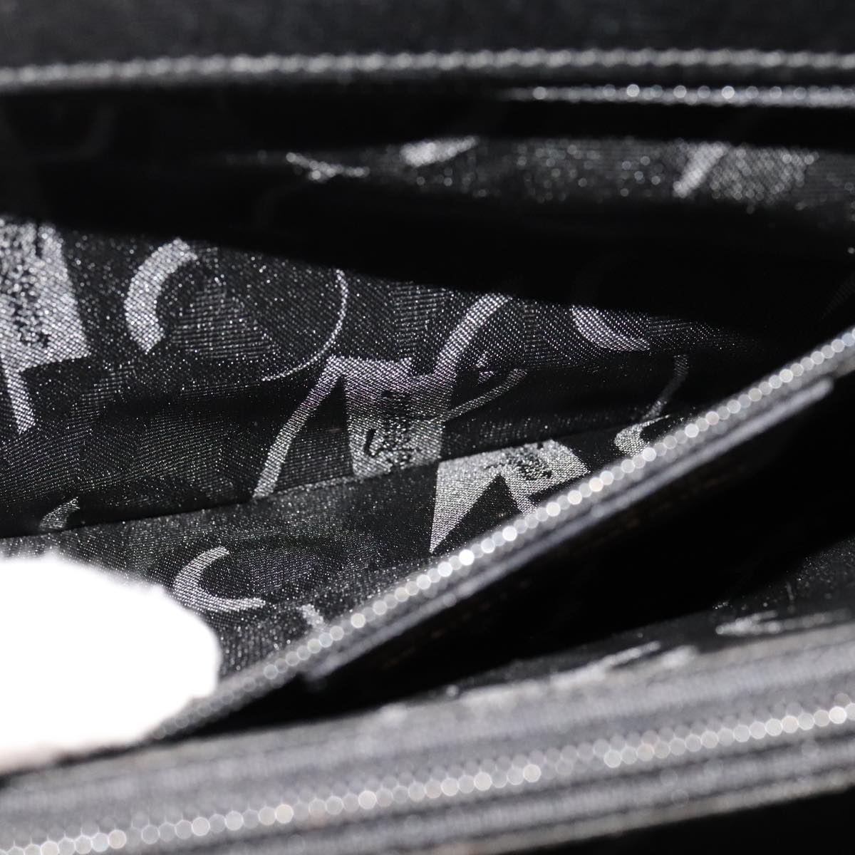 Salvatore Ferragamo Shoulder Bag Leather Black Gold Auth bs21904