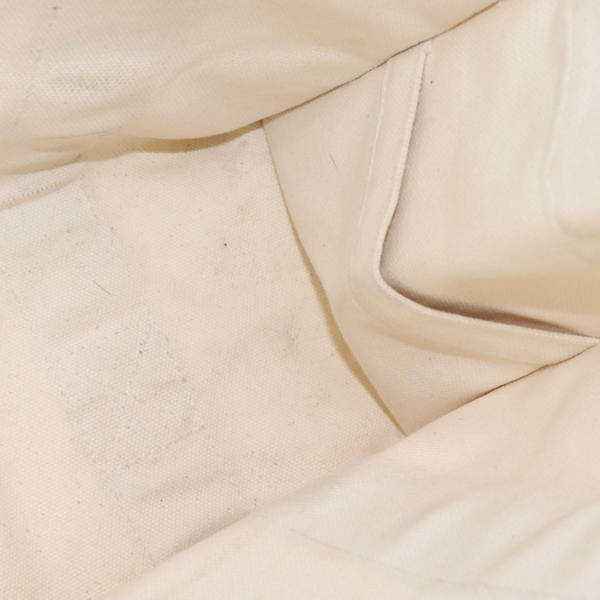 HERMES Bora Bora PM Tote Bag Canvas White Black Silver Auth bs21949