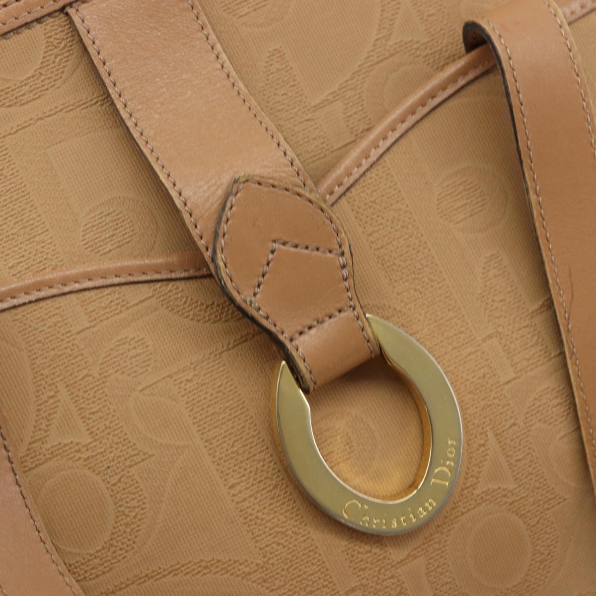Christian Dior Trotter Canvas Hand Bag PVC Beige Auth bs22001