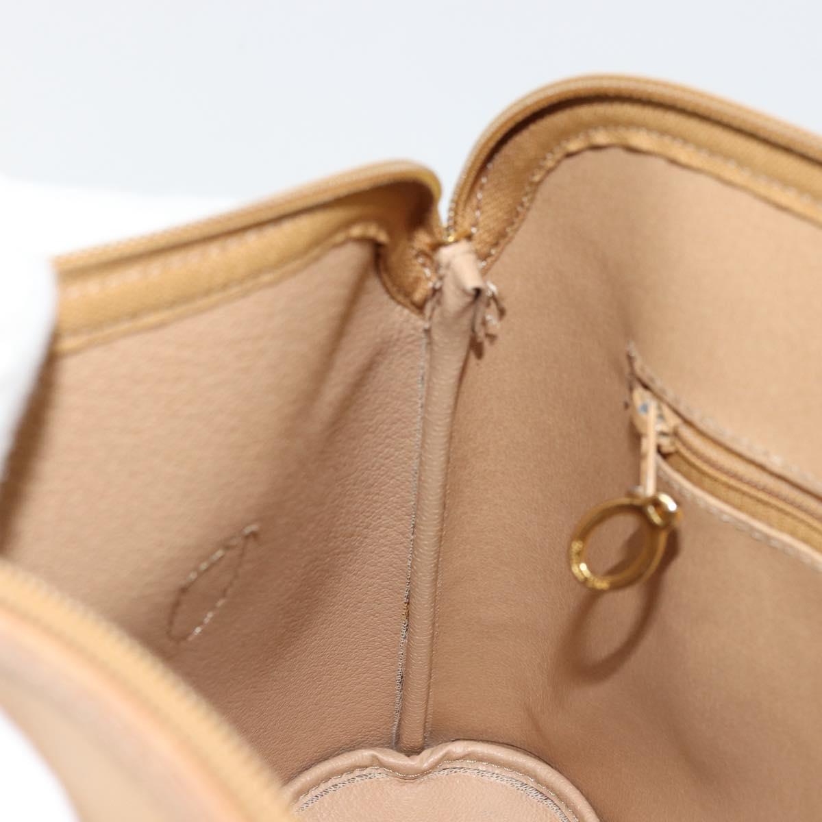 Christian Dior Trotter Canvas Hand Bag PVC Beige Auth bs22001