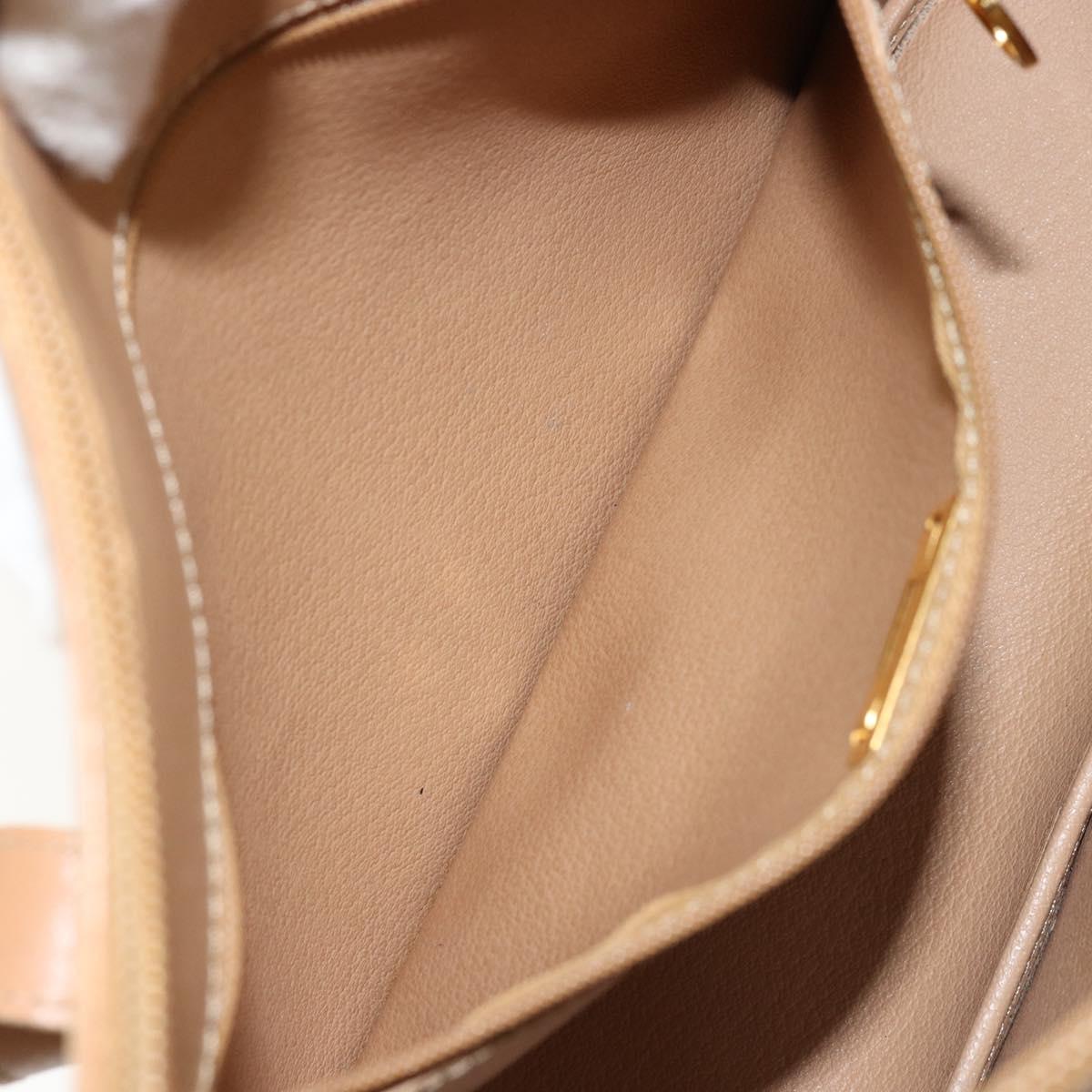Christian Dior Trotter Canvas Hand Bag PVC Beige Auth bs22001