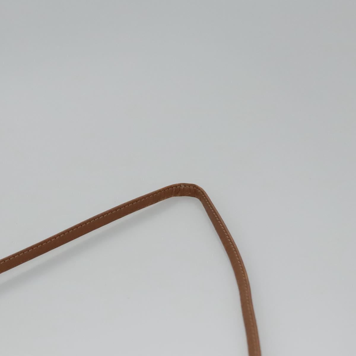 Christian Dior Honeycomb Canvas Shoulder Bag PVC Beige Gold Auth bs22027