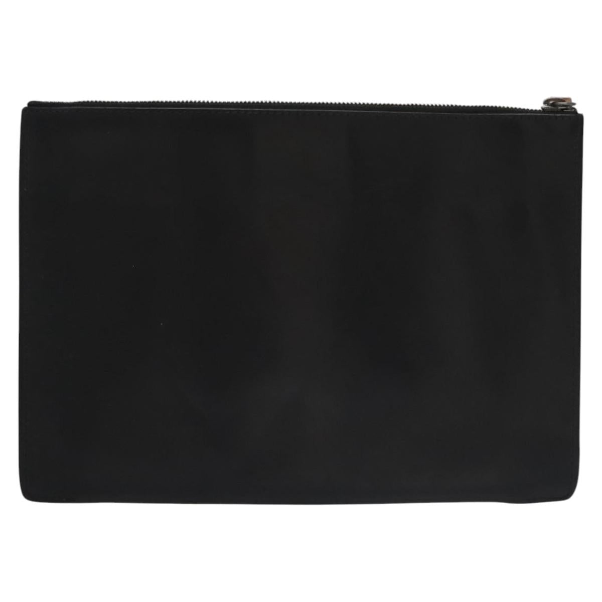 Berluti Clutch Bag Leather Black Auth bs22062