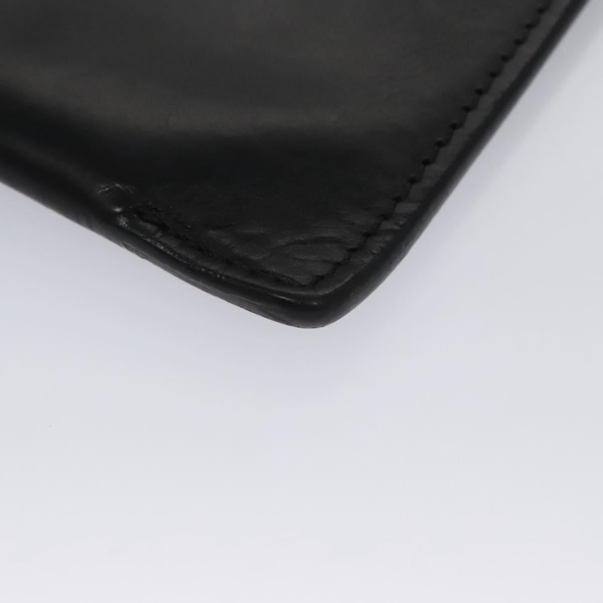Berluti Clutch Bag Leather Black Auth bs22062