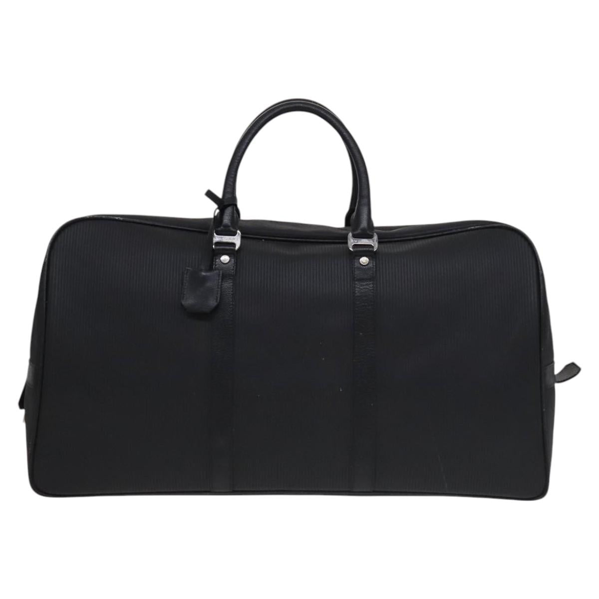 BVLGARI Boston Bag PVC Black Silver Auth bs22064