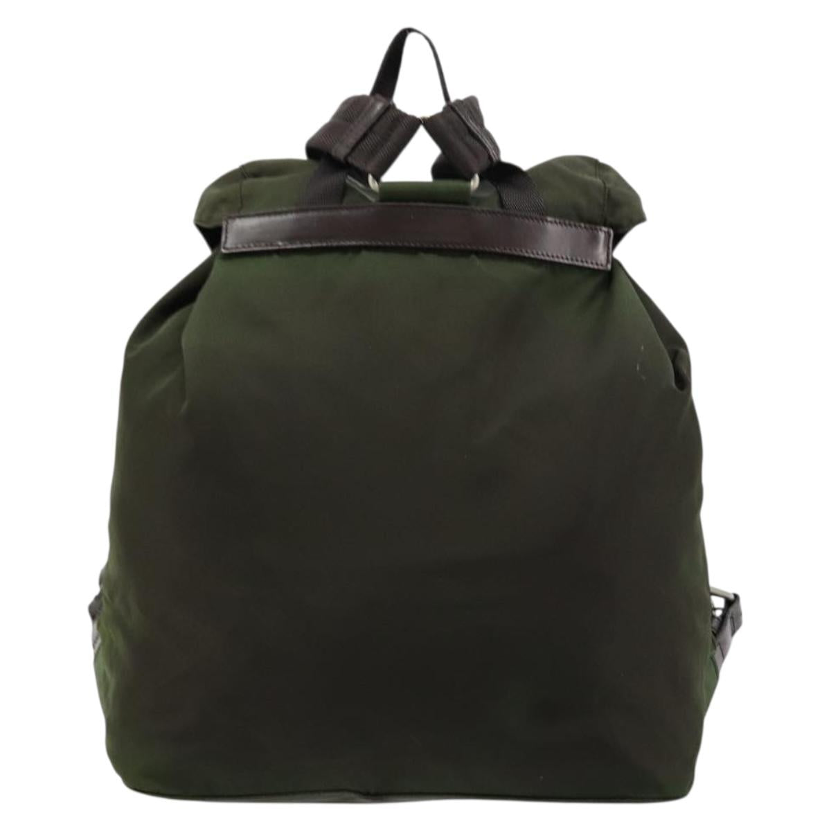 PRADA Backpack Nylon Khaki Auth bs22082