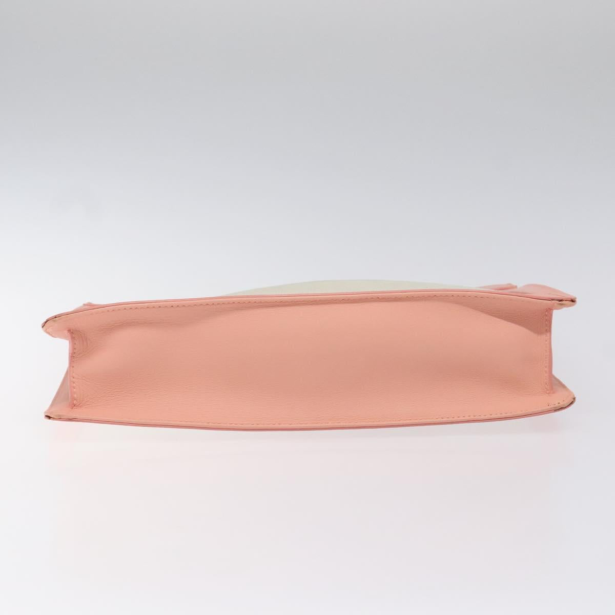 BALENCIAGA Clutch Bag Canvas Pink White 410119 Auth bs22154