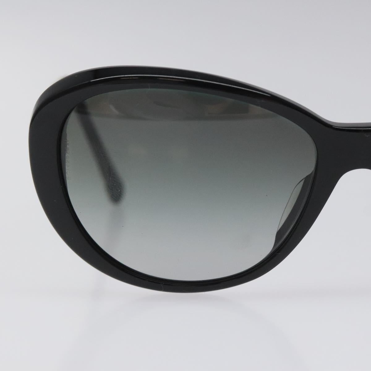 CHANEL Tweed Sunglasses Plastic Black CC Auth bs22164