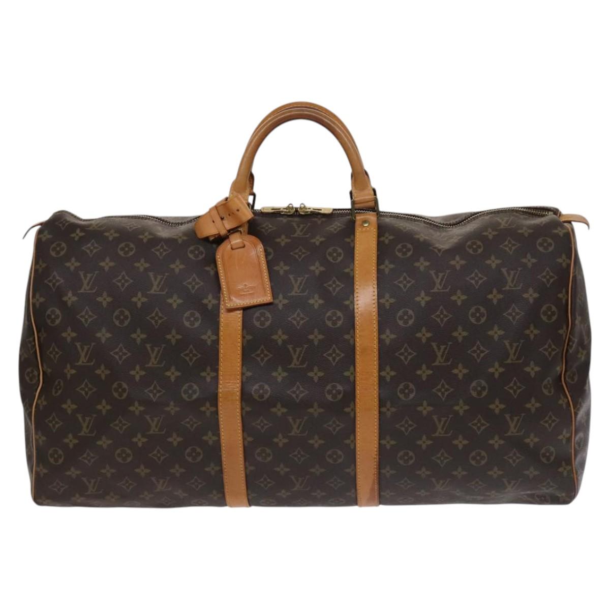 LOUIS VUITTON Monogram Keepall 60 Boston Bag M41422 LV Auth bs22171