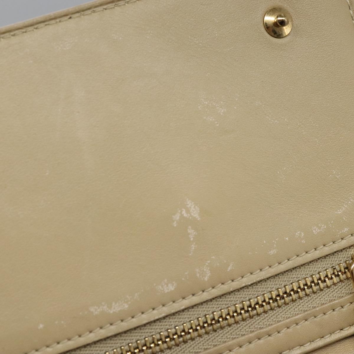 LOUIS VUITTON Monogram Vernis Walker Wallet Beige M91074 LV Auth bs22182